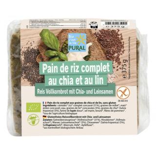 Reisbrot mit Chia und Leinsamen glutenf 375g PRL
