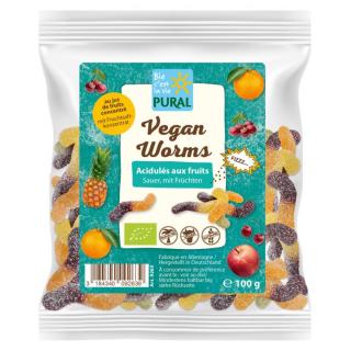 Veggie Sour Worms 100g PRL