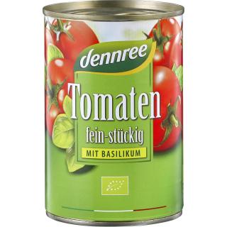 Tomaten feinstck. Basilik. 400g DEN