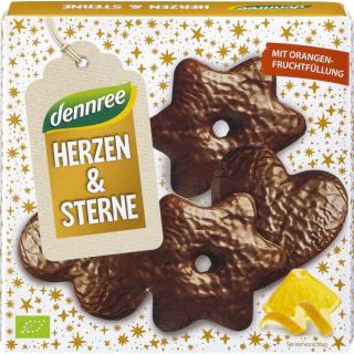 Herzen Sterne Orangenfüllung 250g DEN