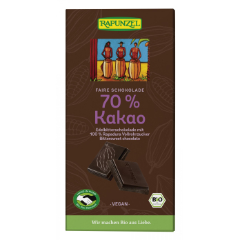 Edelbitter Schokolade 70%  80g RAP