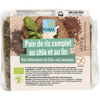 Reisbrot mit Chia und Leinsamen glutenf 375g PRL