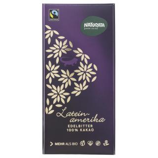 Edelbitterschoko Lateinamerika 100 % 80g NAT