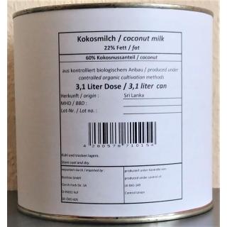 Kokosmilch 3kg BVO (auf Bestellung)
