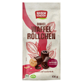 Dinkel Waffelröllchen Zartbitter 150g ROS