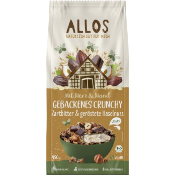 Chrunchy ZB & geröstete Haselnüsse 450g ALO